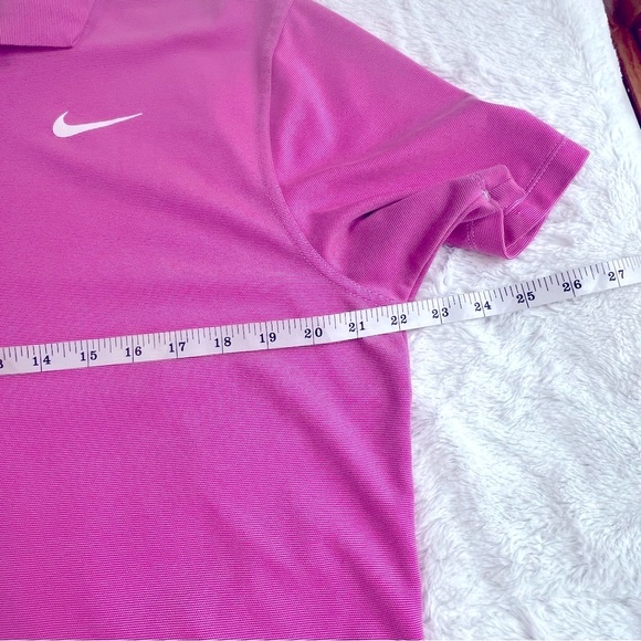 NIKE MEN Dry-Fit Victory Polo Shirt Sport Golf Business Casual Pink White Men M - Picture 10 of 16